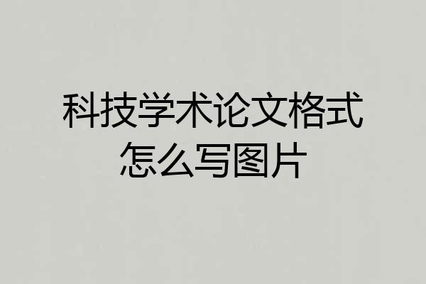 科技学术论文格式怎么写图片