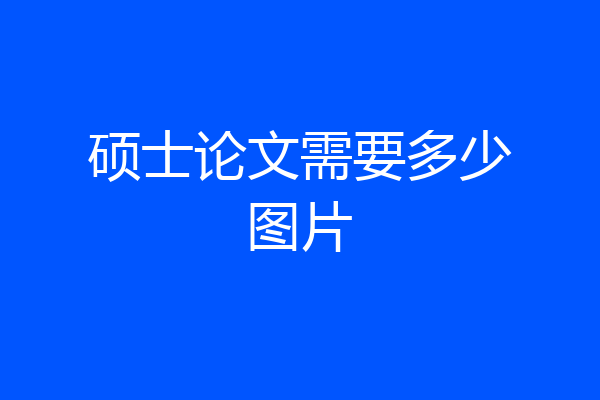 硕士论文需要多少图片