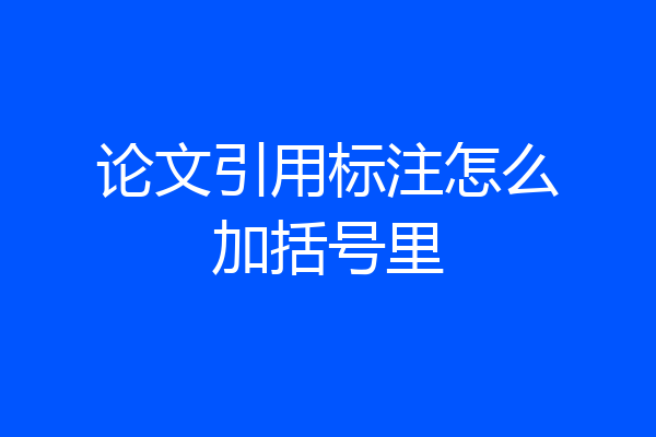 论文引用标注怎么加括号里