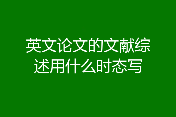 英文论文的文献综述用什么时态写