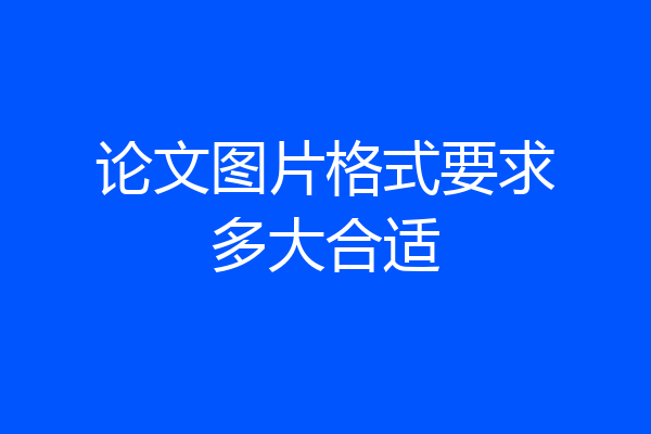 论文图片格式要求多大合适