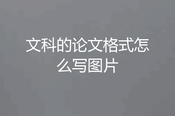 文科的论文格式怎么写图片