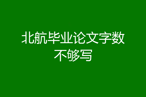 北航毕业论文字数不够写