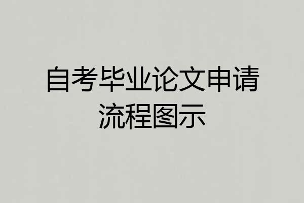 自考毕业论文申请流程图示