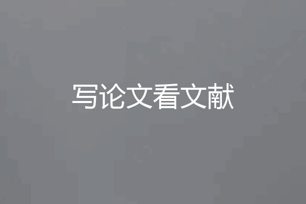 写论文看文献