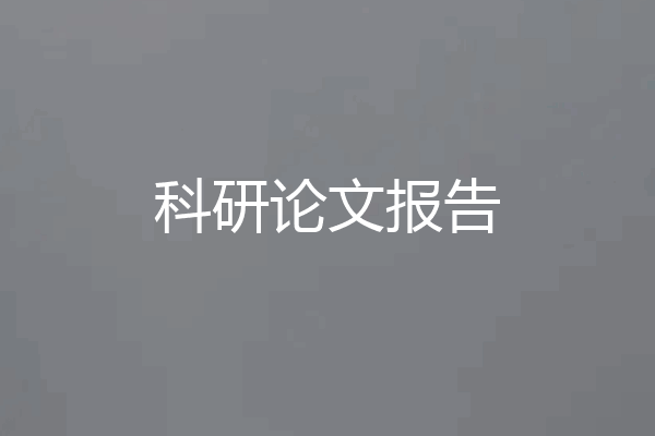 科研论文报告