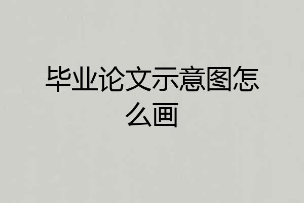 毕业论文示意图怎么画