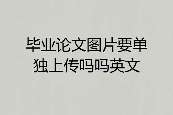 毕业论文图片要单独上传吗吗英文