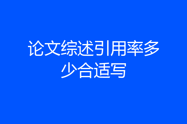 论文综述引用率多少合适写