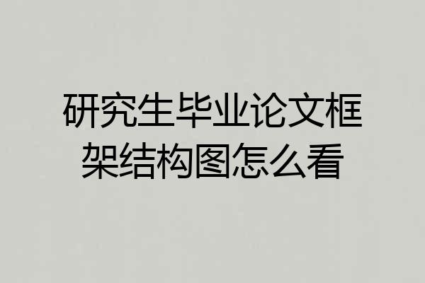 研究生毕业论文框架结构图怎么看