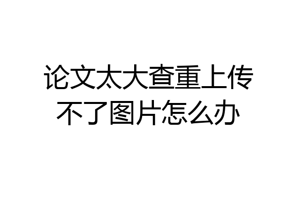 论文太大查重上传不了图片怎么办