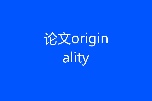 论文originality