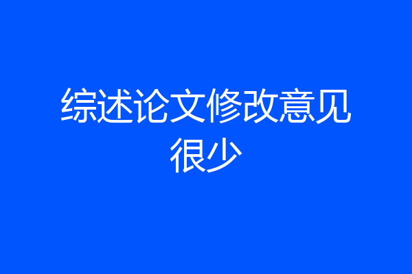 综述论文修改意见很少