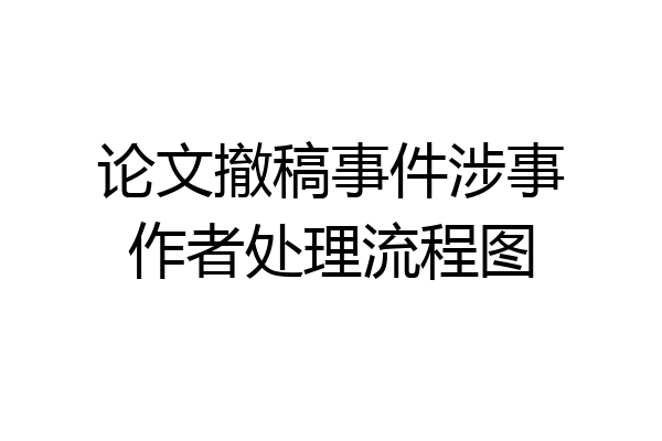 论文撤稿事件涉事作者处理流程图