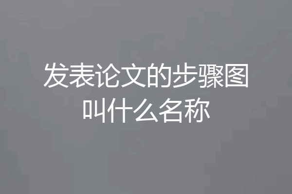 发表论文的步骤图叫什么名称