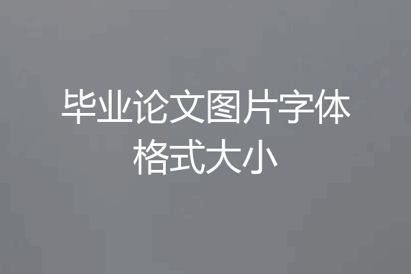 毕业论文图片字体格式大小