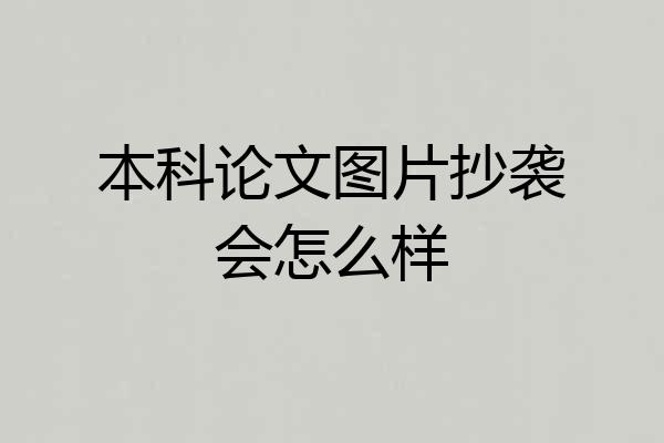 本科论文图片抄袭会怎么样