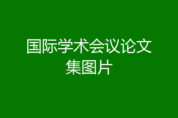 国际学术会议论文集图片