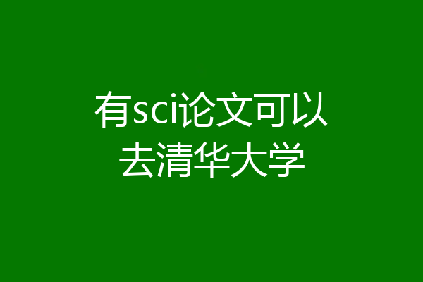 有sci论文可以去清华大学