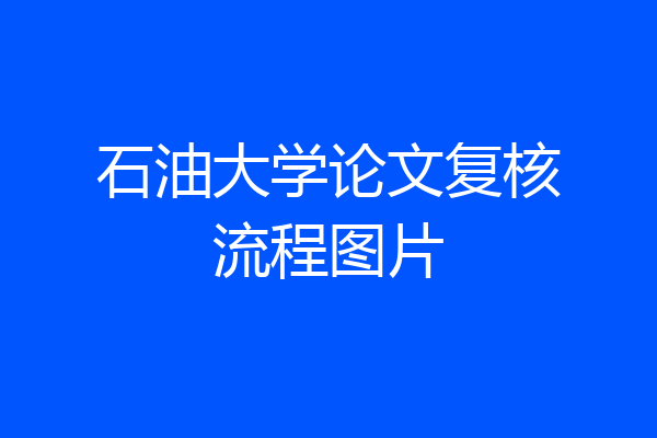 石油大学论文复核流程图片