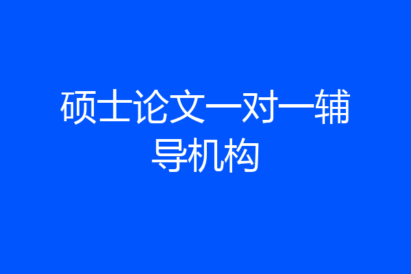 硕士论文一对一辅导机构