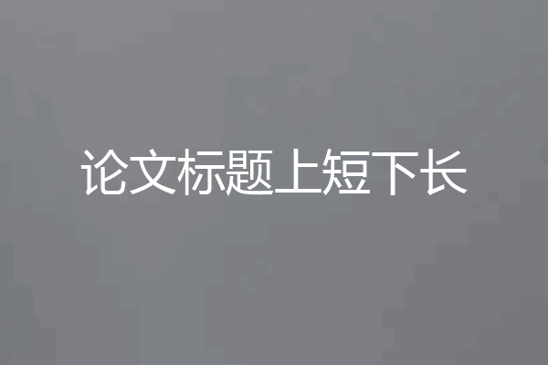 论文标题上短下长