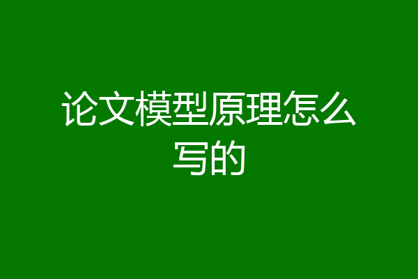 论文模型原理怎么写的