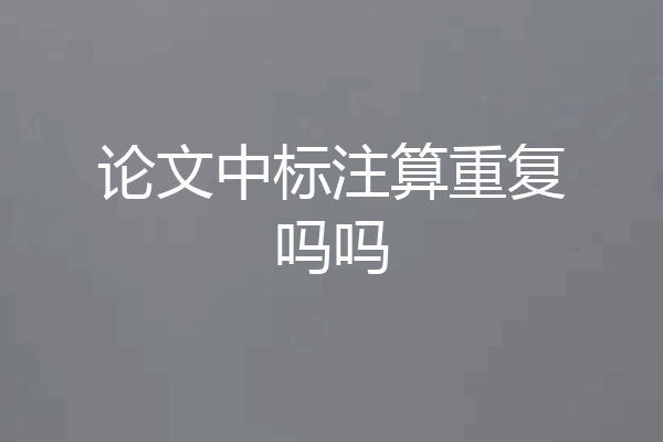 论文中标注算重复吗吗