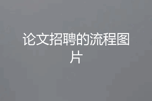 论文招聘的流程图片
