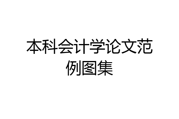 本科会计学论文范例图集