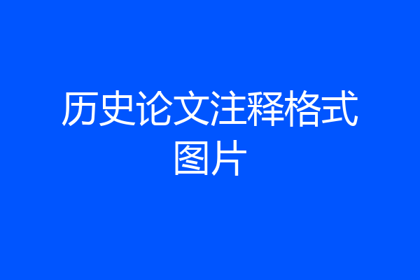 历史论文注释格式图片
