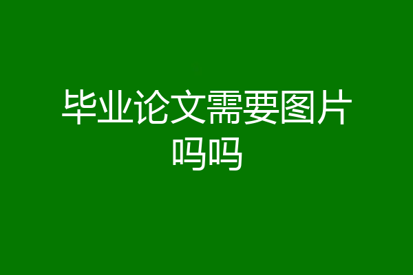 毕业论文需要图片吗吗