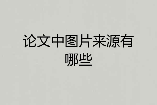 论文中图片来源有哪些