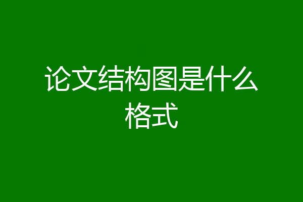 论文结构图是什么格式