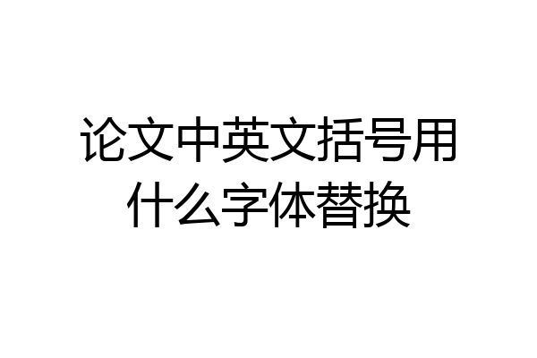 论文中英文括号用什么字体替换