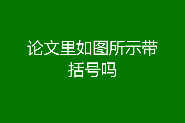 论文里如图所示带括号吗