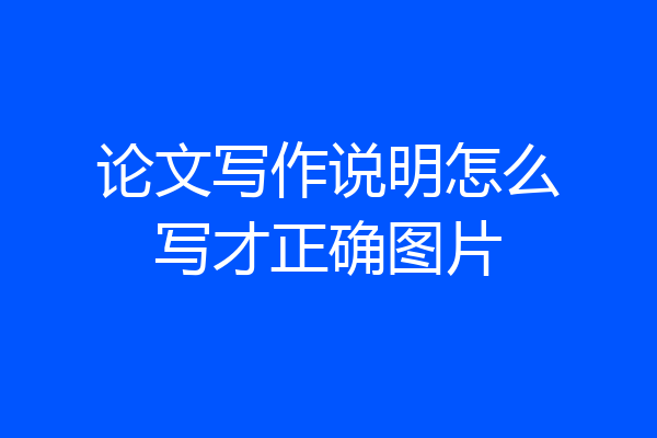 论文写作说明怎么写才正确图片