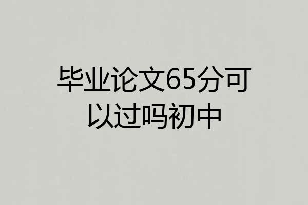 毕业论文65分可以过吗初中