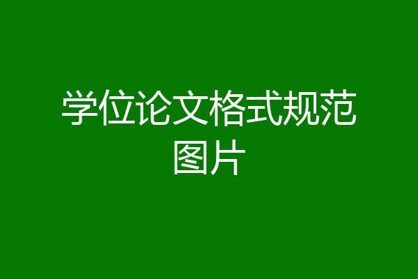 学位论文格式规范图片