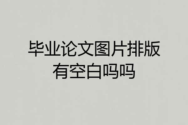 毕业论文图片排版有空白吗吗