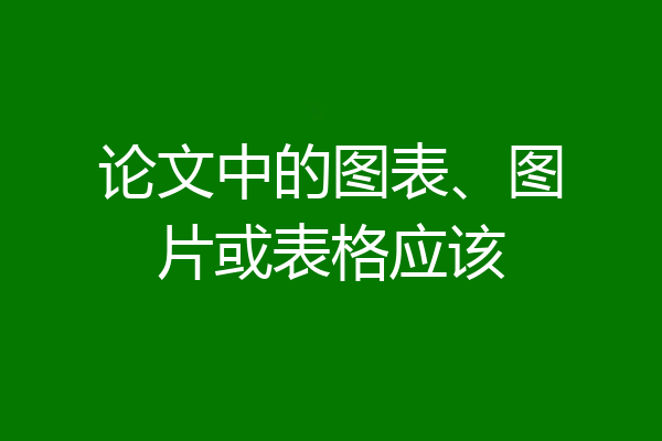 论文中的图表、图片或表格应该