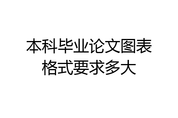 本科毕业论文图表格式要求多大
