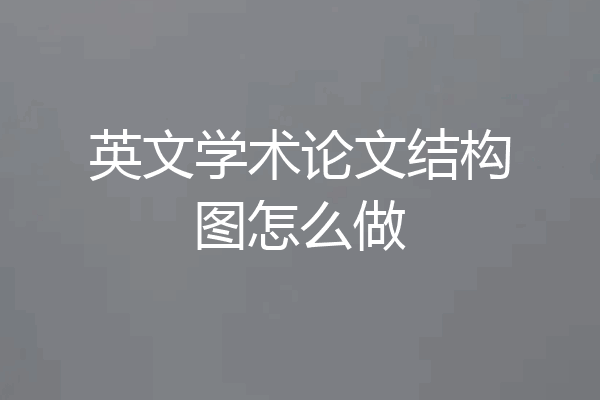 英文学术论文结构图怎么做