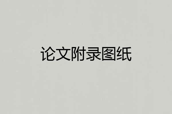 论文附录图纸