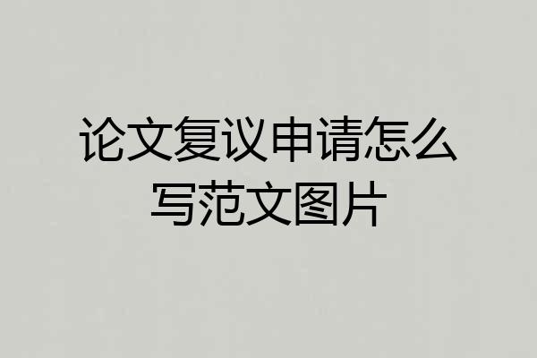 论文复议申请怎么写范文图片
