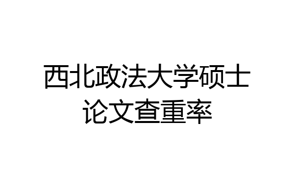 西北政法大学硕士论文查重率