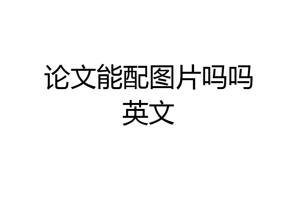 论文能配图片吗吗英文