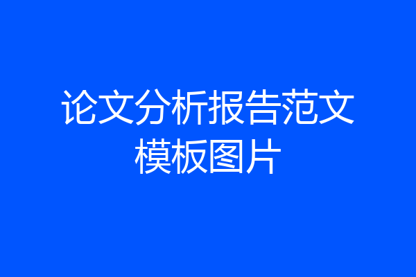 论文分析报告范文模板图片