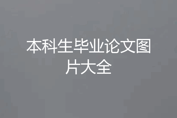 本科生毕业论文图片大全