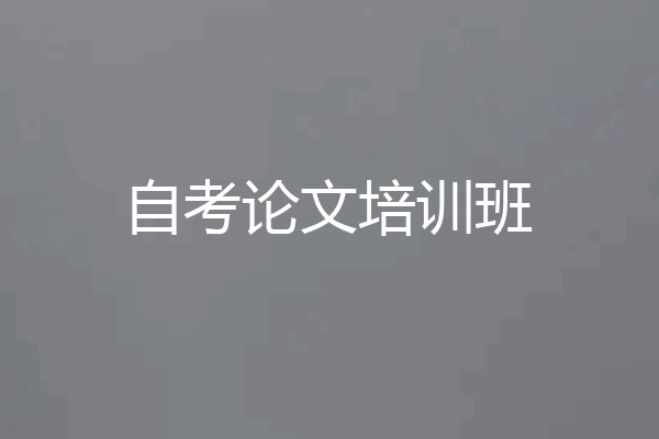 自考论文培训班